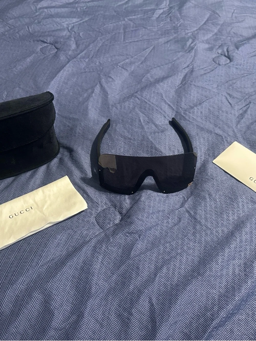 Gucci Black Shield VR/AR Visor Sunglass Accessory
